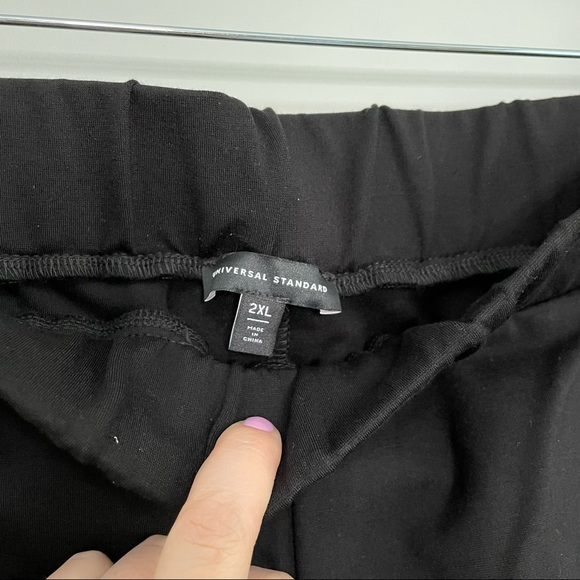 Universal Standard Sloan Wide Leg Ponte Pull On Pants In Black Size 2XL 30-32 - Picture 5 of 9